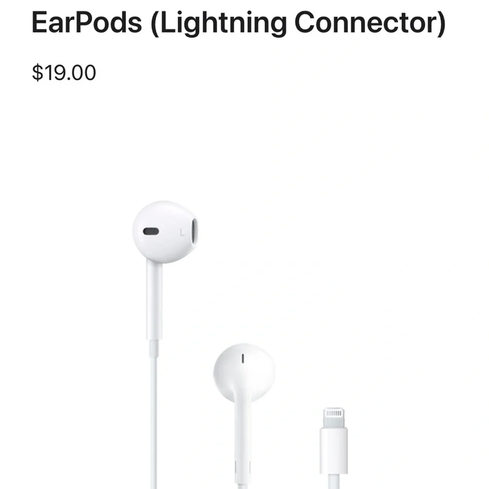 2 Apple White EarPods with Lightning Connector
